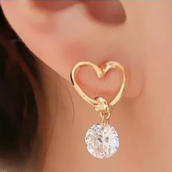 Jewelry - New Love Heart  Drop Dangle Ear Women Earrings